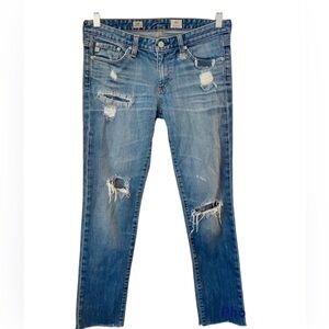 AG Adriano Goldschmied Skinny Denim Blue Jeans Womens 27 The Stilt Cigarette Leg